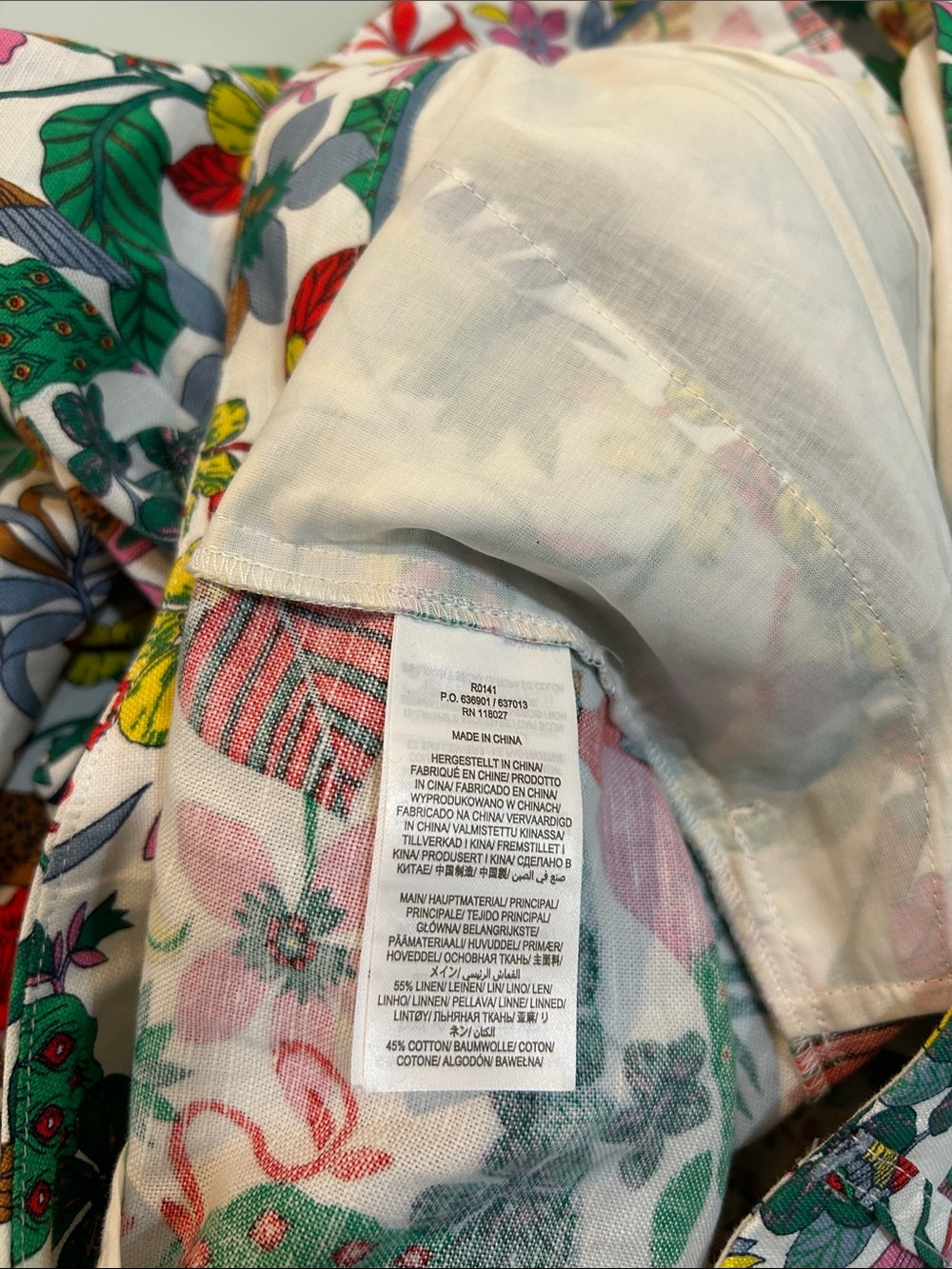 NWT Boden Multicolor Floral tropical animal  Straight-Leg Pants  linen cotton - Picture 14 of 14